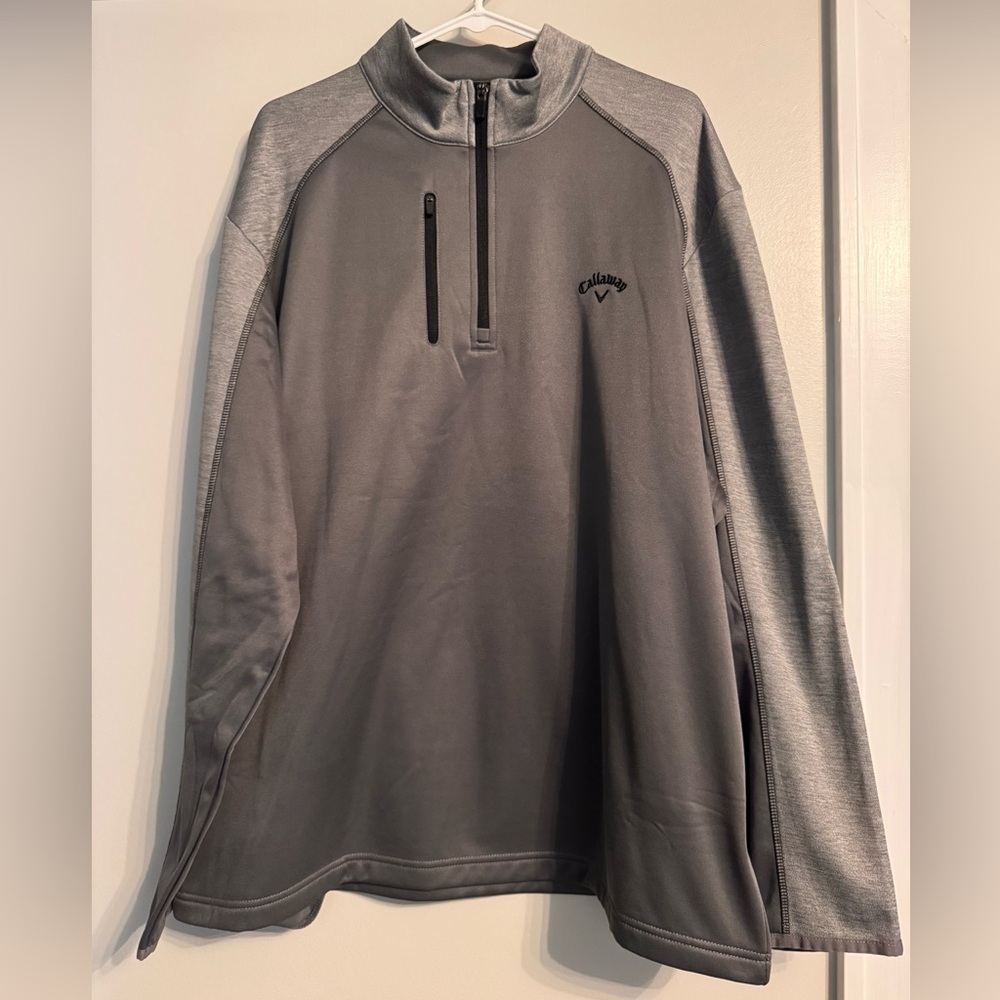 Callaway Two-Tone Gray Zip Pullover